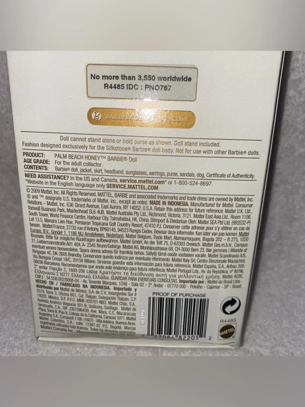 Palm Beach Silkstone Honey Barbie Doll 2009 collectible Limited Edition - Picture 11 of 16